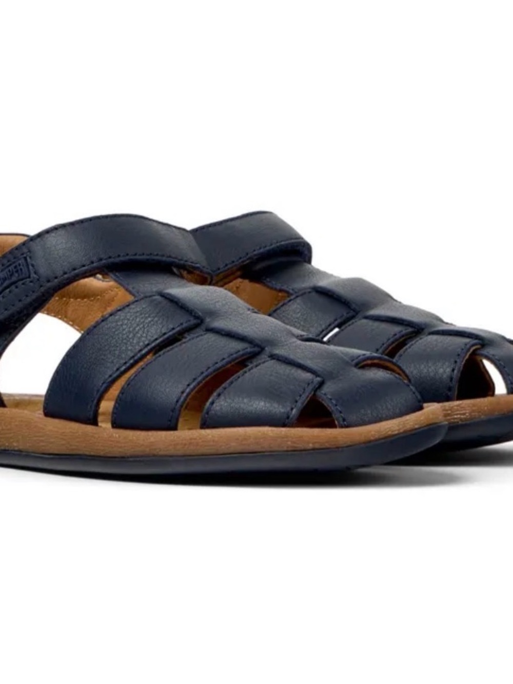 Camper Kids Navy Fisherman Sandals